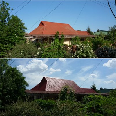 Мойка и покраска шиферной крыши